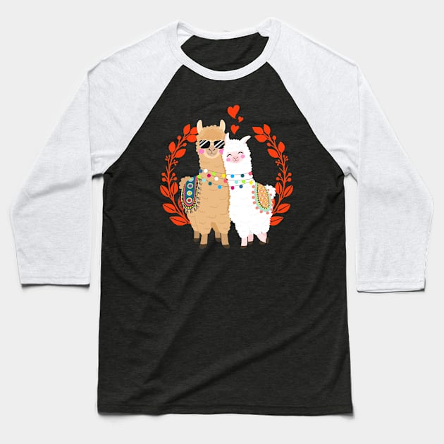 Alpaca Baseball T-Shirt by Pearsville